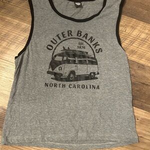 Retro looking Gray Outer Banks Kids Tank Top Large kids or woman’s XS